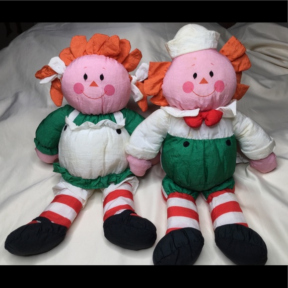 Vintage Department 56 Christmas Puffalump Raggedy Ann & Andy - Picture 1 of 10